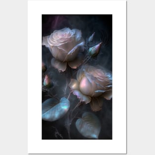 Iridescent pastel roses1 Posters and Art